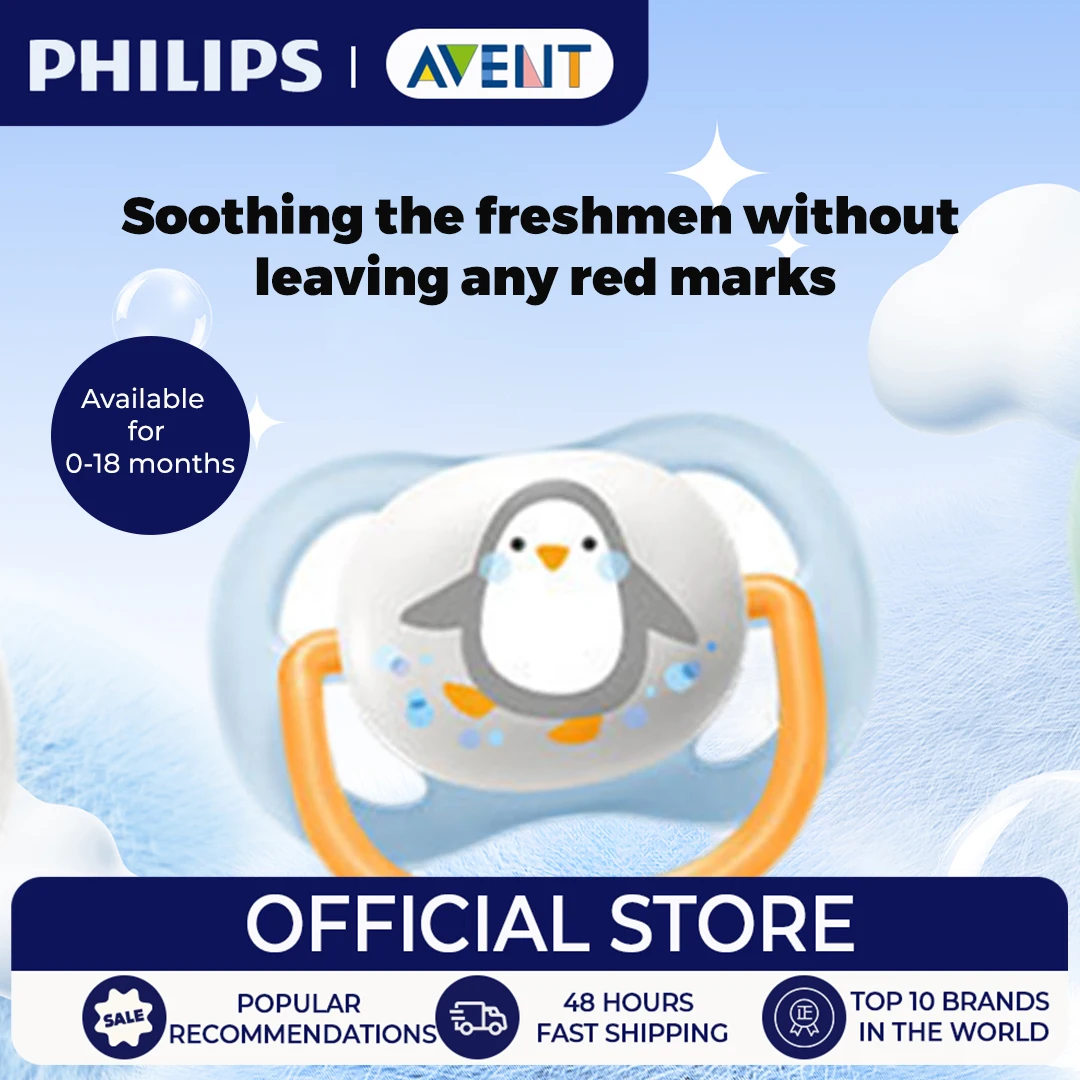 

PHILIPS AVENT Baby Soothing Pacifier 0-18 Months – Anti-Colic | Ventilated Silica Gel Nipple, BPA-Free & Odorless for Newborns