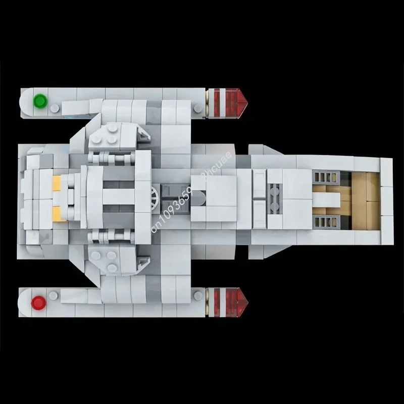 598pcs MOC Danube Class Runabout Star Trek Deep Model Festival Gifts Building Toy Blocks Architecture DIY Creative Idea - view 3