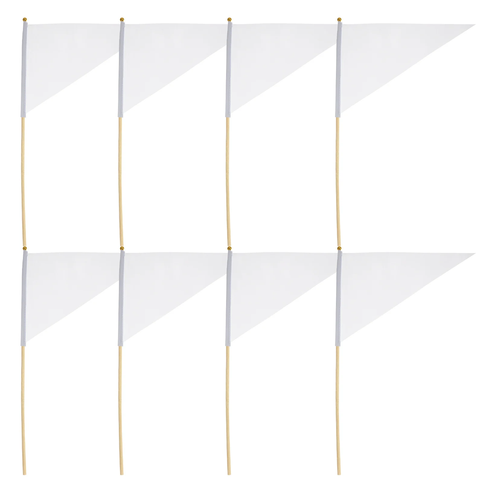 

8pcs Marking Flags Bamboo Polyester Durable Lawn Yard Garden Irrigation Flags Sprinkler Camping Dog Poop Area Survey Landscape