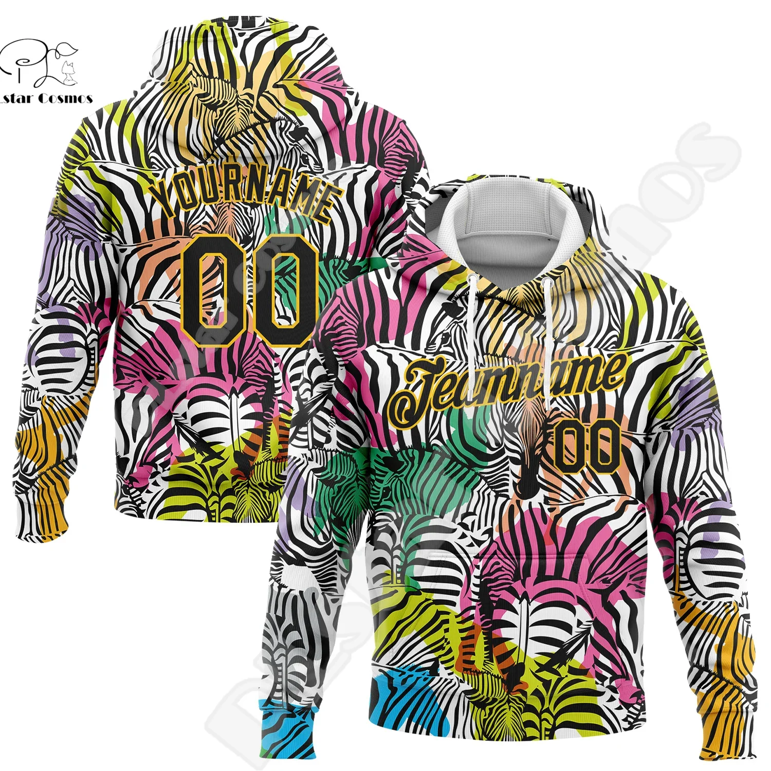 Custom Name Logo Gradient Graffiti Colorful Polyester Tracksuit Pullover 3DPrint Harajuku Casual Retro Vintage Hoodies Jacket A8