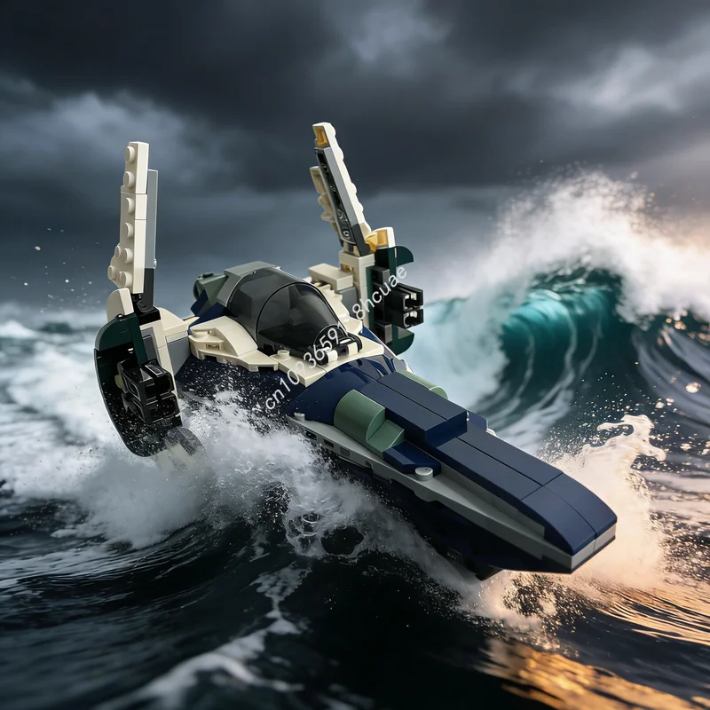 

238pcs MOC Star Battle Jango S V Wing Alternative Model Building Blocks Construction Christmas Gifts Toys Education Kids Brick