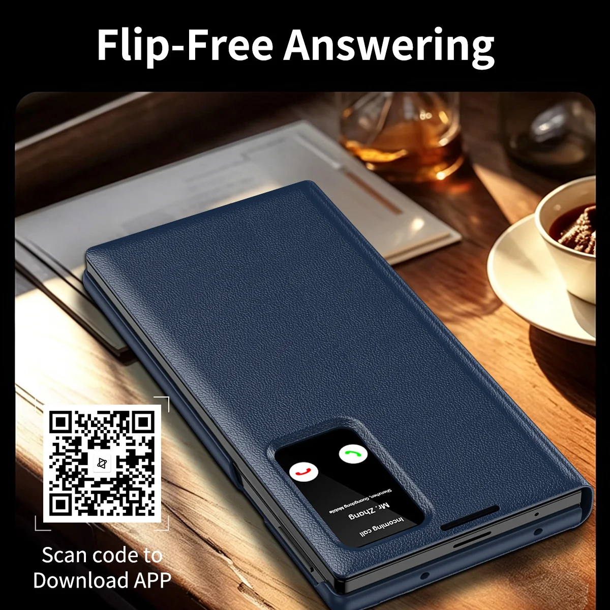Smart View Window Flip Leather Case For Samsung Galaxy Z Fold 8 Kickstand Phone Full Protective Cover Stand Shell