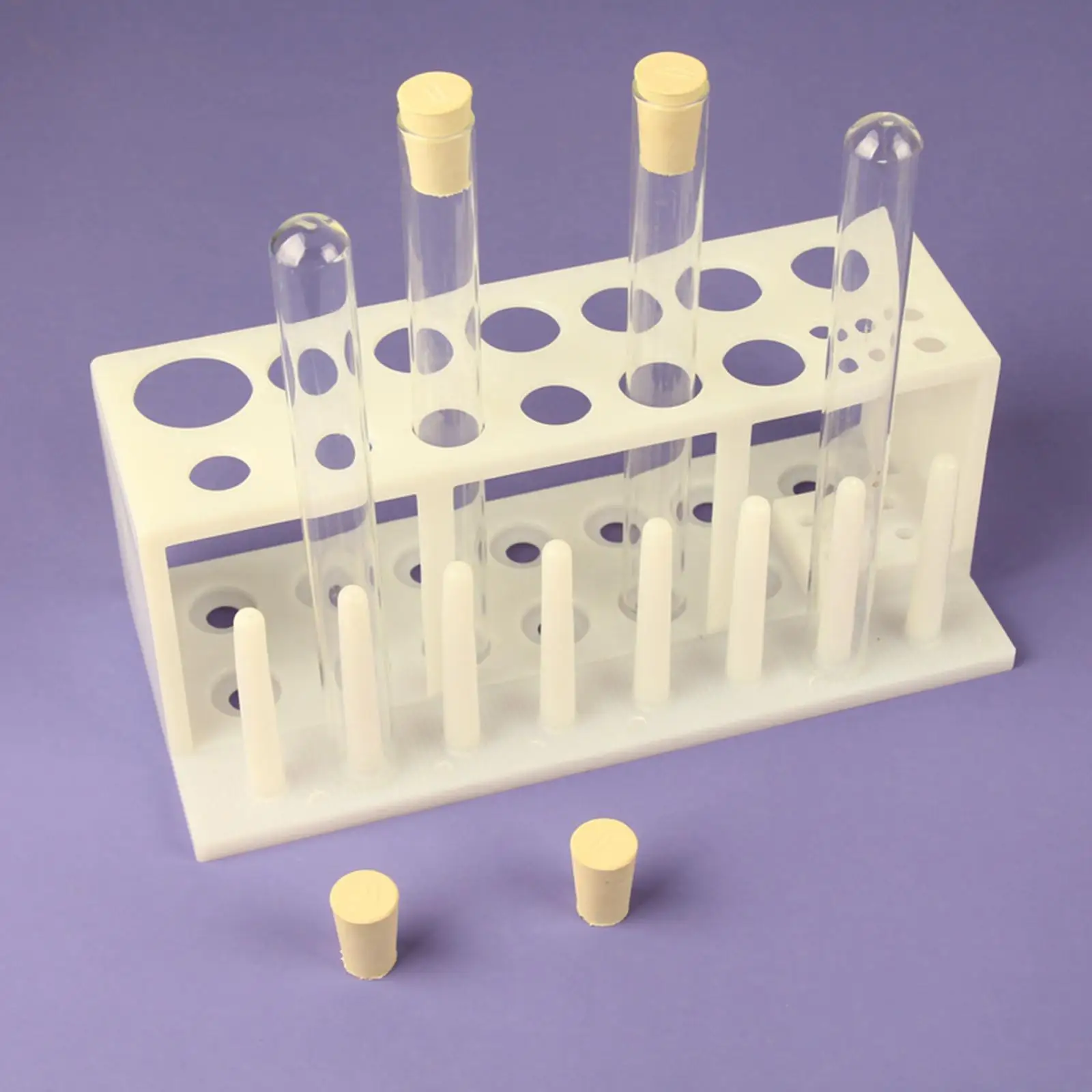 Test Tube Rack 19 Holes Multifunctional Sturdy Centrifuge Tube Stand for Stem Activity Sample Collection Sampling Tube Storage
