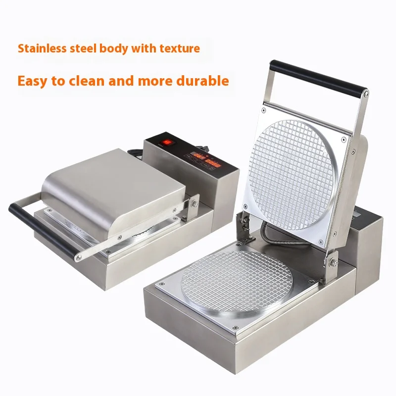 Mesin Pembuat Kulit Es Krim Gulung Elektromekanis Komersial, Buatan Tangan, Renyah, untuk Camilan, Mudah Dioperasikan untuk Hotel