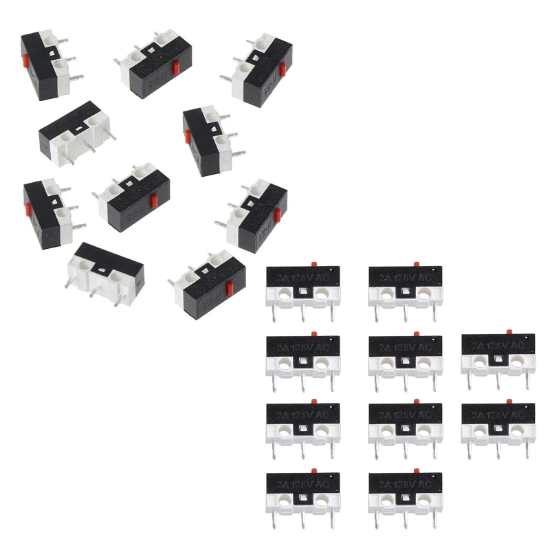 20CB 10 Pcs 3 Pin Mouse Micro Left Right Button Replacement Mice Accessories