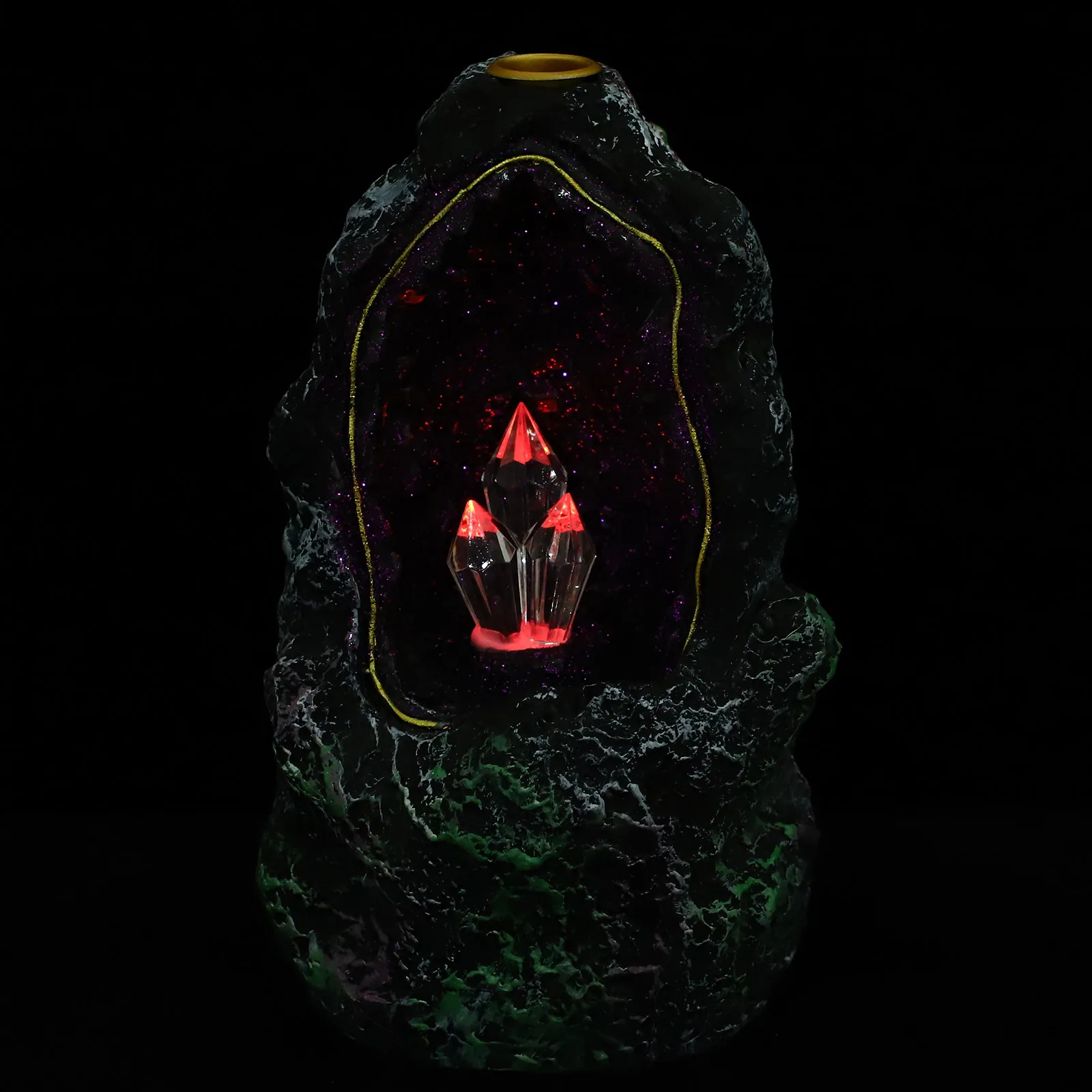 

Resin Aroma Stove Creative Backflow Censer LED Night Light Compact Size Craft Desktop nament Bedroom Study Office Sauna