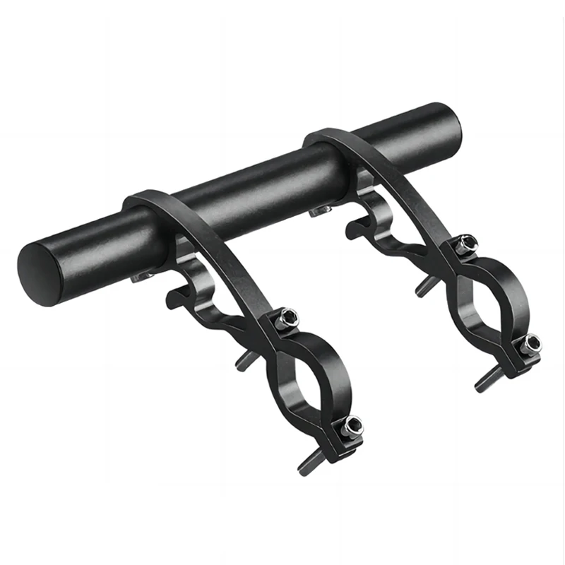 Bicycle Handlebar Extended Bracket, Bike Mount Bar, Computer Holder, Support Rack, Alloy Stand, Double Frame Bicycle Clip, 20cm 