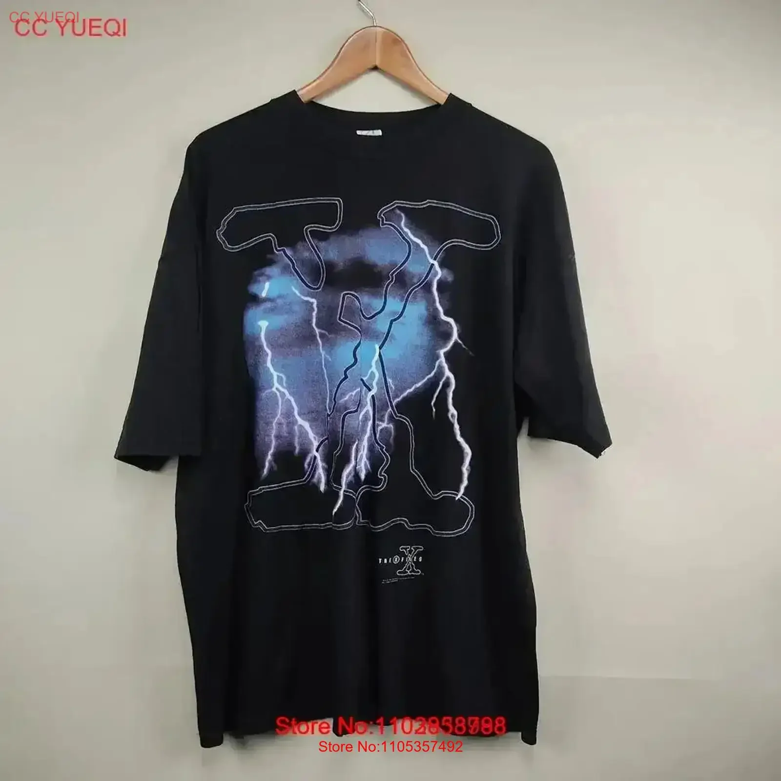 1994 The X Files Thunder Black T-Shirt Reprint S 5XL Vintage Washed Atmungsaktives, weiches Herren-Top für den Alltag, vielseitig einsetzbar
