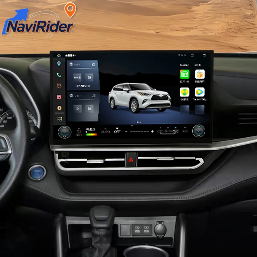 Écran Android 15,8 pouces, multimédia Bluetooth pour Toyota Highlander Crown Kulger 2022-2025, autoradio GPS Navi Carplay