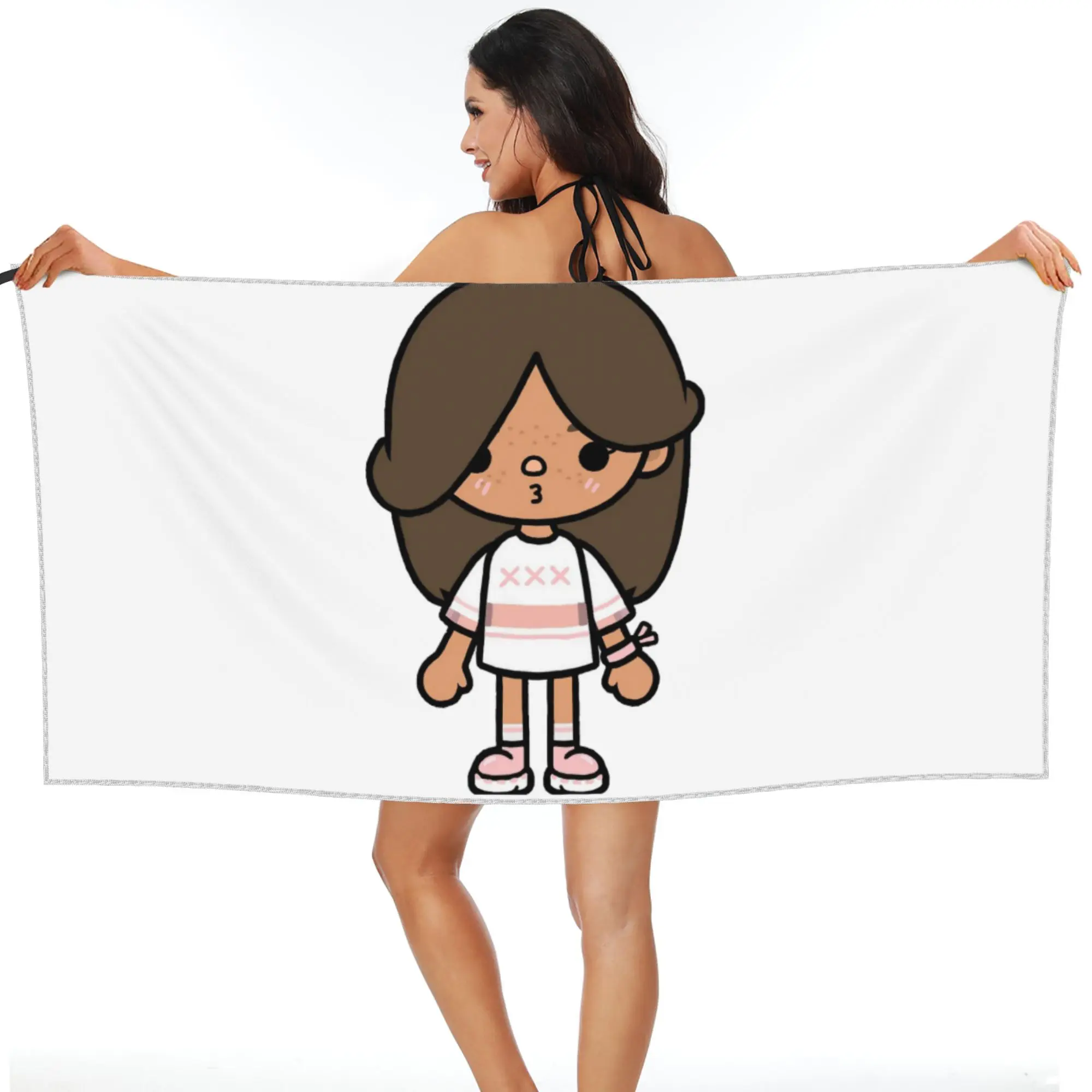 

toca life box - toca boca cute Beach Towel Soft Microfiber Quick Dry Absorbent Quick Towels For Swimming
