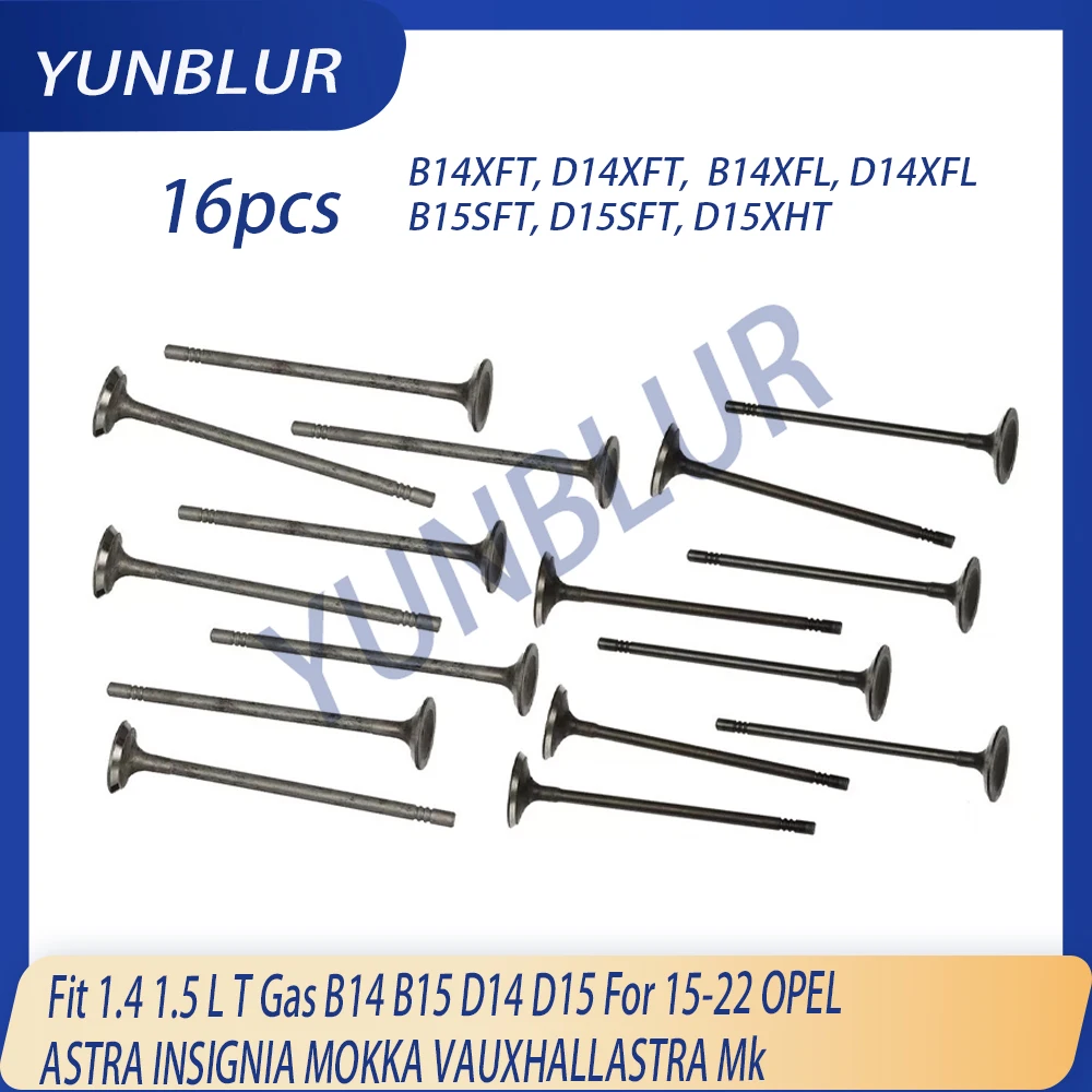 

Комплект впускных и выпускных клапанов для двигателей 1.4, 1.5 л (бензин) B14, B15, D14, D15 для OPEL ASTRA, INSIGNIA, MOKKA, Vauxhall Astra Mk 2015-2022 гг.