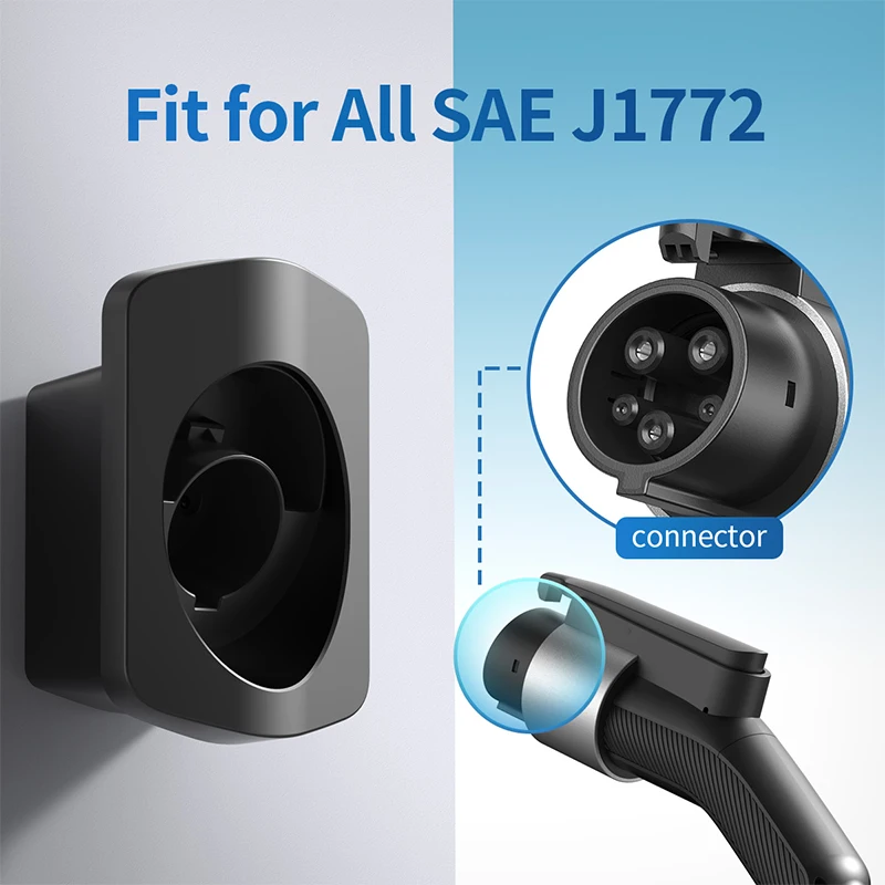 

EV Charger Holder, type1 EV Charging Cable Organiser for Electric Car Wall Box Charging Cable Tidy Management for Indoor