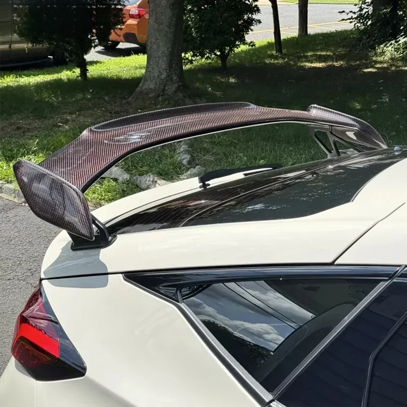 

2022+ FL5 MD Style Red Dry Carbon Fiber Rear Trunk Spoiler Wing, Lightweight Sport Mod Parts