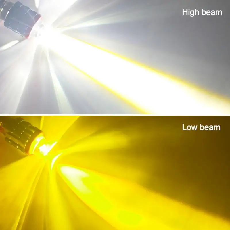 1PC H4 LED Motorcycle Headlight H6 BA20D Spotlight Led With Eye Lens White Yellow Hi Lo Beam Motorbike Scooter Running Light