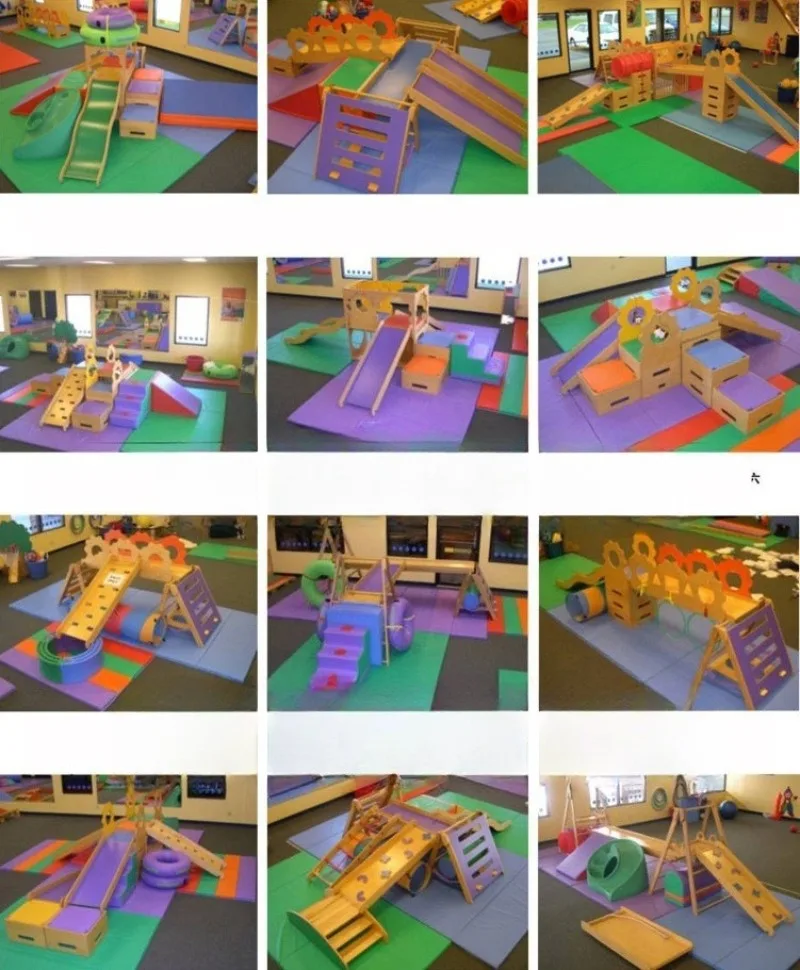 Sensory integration training. Kindergarten. Sports software combination slide