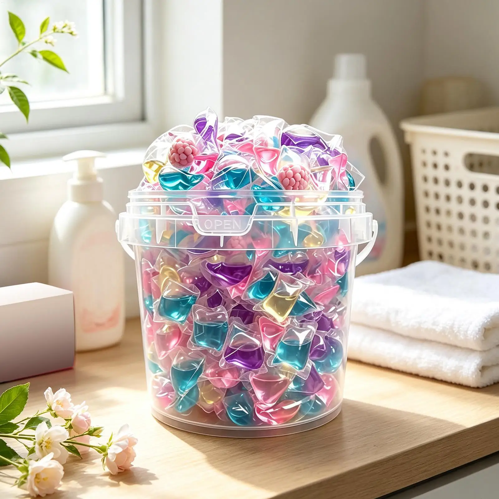 60-count Scent Beads Laundry  6-Cavity Long-Lasting Powerful Softener Fresh Scent Booster Beads for Clothes Towels Bedding