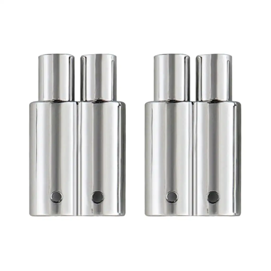 Tubos de escape de carro rc, plástico prateado, saída dupla, peças rc, escala 1/10, acessório diy para carro de deriva rc