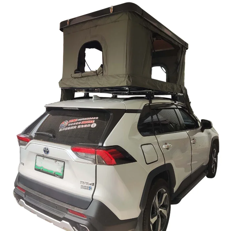 Rooftop Hard Shell Tent Box Automatic Fiberglass Suv Car Roof Top Tent 4 Person with awning