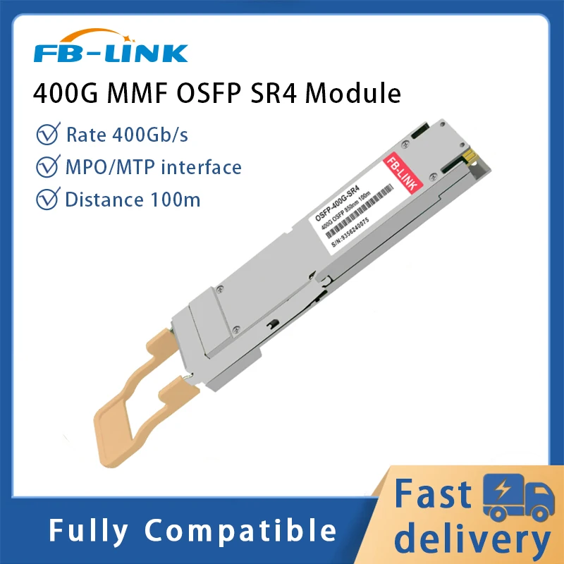 

400G gbic SFP OSFP module MPO MMF Transceiver Module 850nm 100m compatible with Cisco juniper Huawei Mellanox NVIDIA