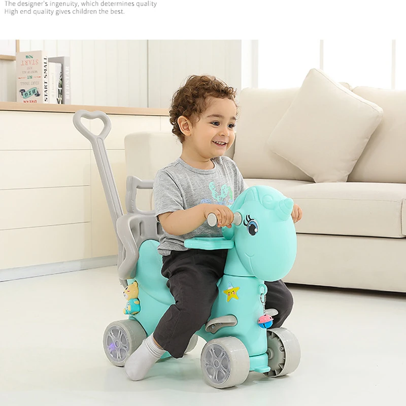 Mecedora multifuncional para niños de 1 a 6 años, juguete para montar en interiores, coche de equilibrio, chasis engrosado