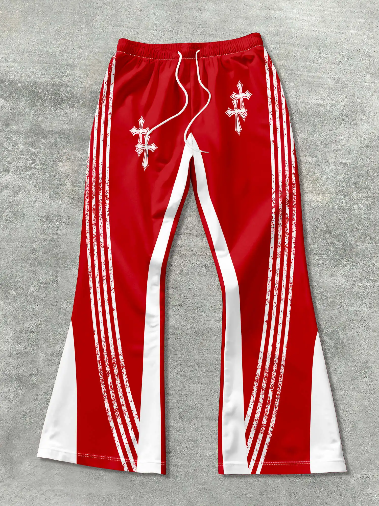 

Y2k Flared Pants Men Loose 3D Print Trousers Casual Sweatpants Mid Waist Sporty Female Clothes Streetwear Hip Hop Vintage Pants