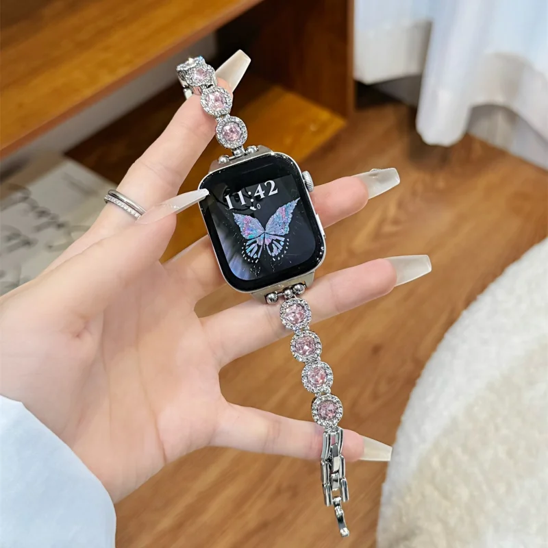 

Colorful diamond metal buckle suitable for Huawei GT5/GT5 Pro/GT4/GT2/3/4 22mm/20mm/18mm fashionable watch straps