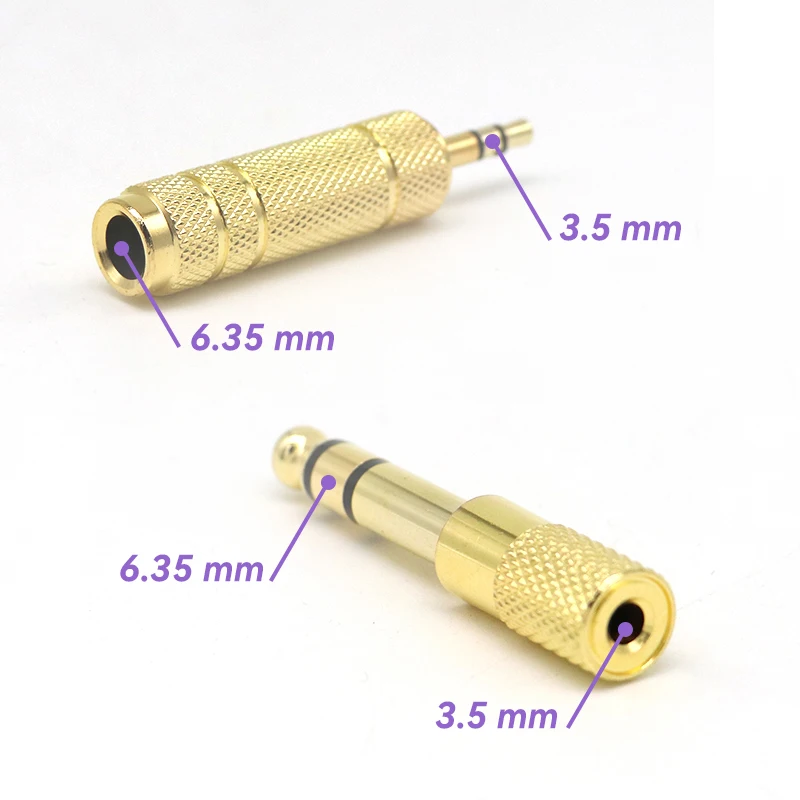 3.5mm to 6.5mm Male to Female Audio Adapter 6.5 Plug 3.5 Jack Stereo AUX Converter for Speaker Mobile Phone Guitar Accessories