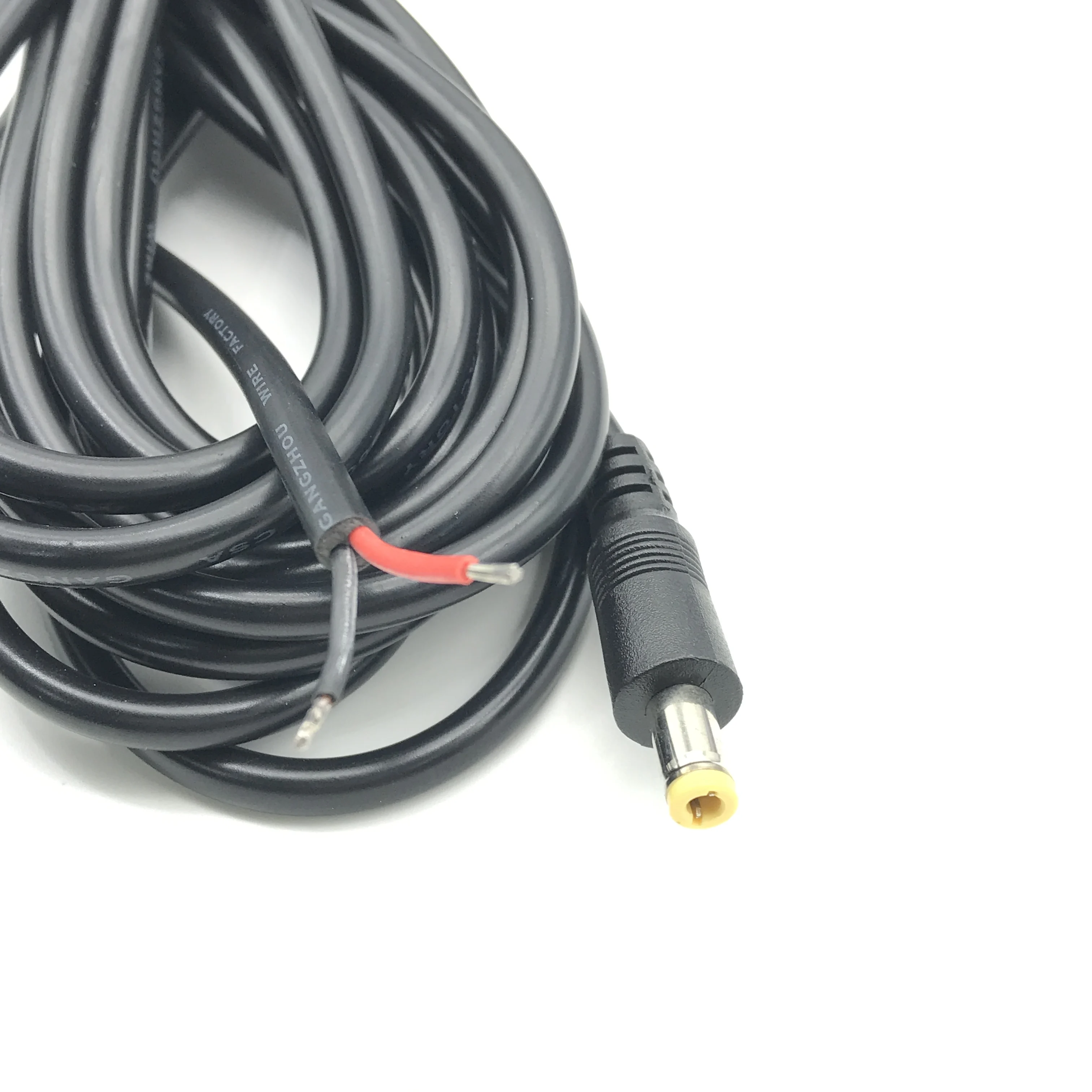 Końcówka DC wtyczka zasilania łącze typu Jack 5.5*2.1mm 2.5MM męski kabel kabel wtyczka zasilania złącze męskie kabel 18AWG całkowicie miedziany dla CCTV — zdjęcie produktu 2