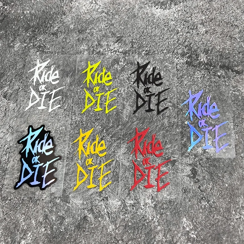 1PC Ride or Die Bike Frame Stickers Bicycle Top Tube Waterproof Vinyl Decals for MTB Bicycle Decorative Motorcycle Accessories