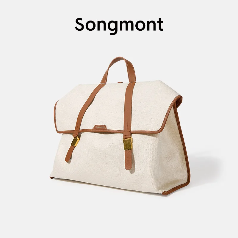

Songmont Mountain Journey Briefcase - Denim Canvas Backpack & Top Handle Bag, Premium Convertible Work Bag