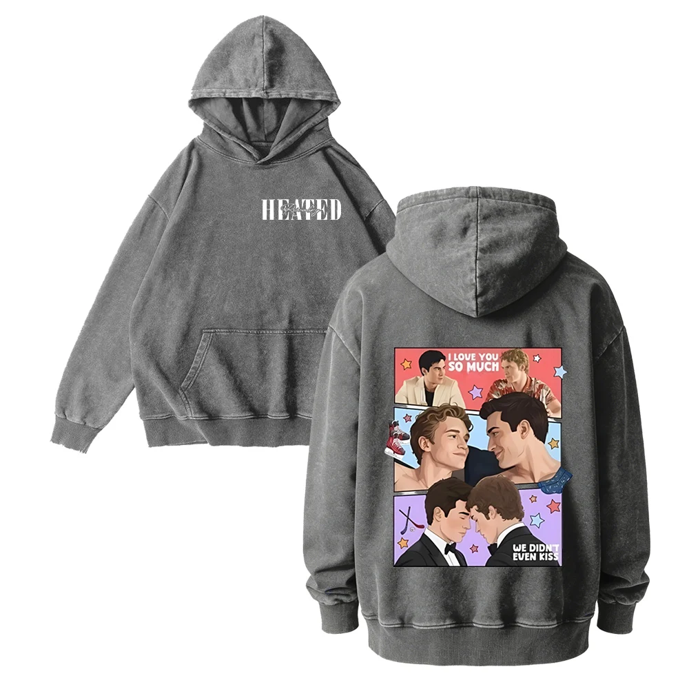 

Толстовка с принтом Heated Rivalry, винтажный стиль, хлопок, для мужчин и женщин, хип-хоп, спортивная, высокое качество, модный пуловер, свитшот