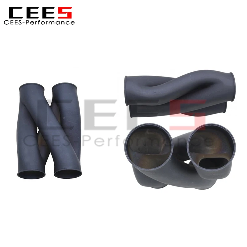 CEES Electroplated Black Z Pipe for All Car Models 2.25Inches/2.5 Inches/2.75 Inches/3 Inches 316 Stainless Steel Exhaust System