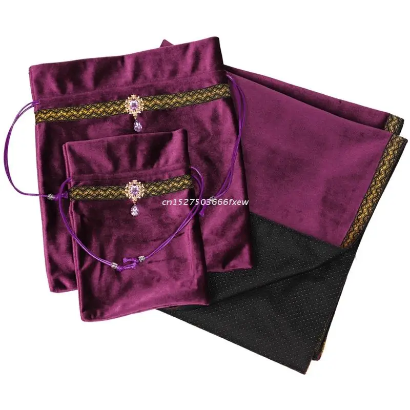 Square Pendulum Divination Tablecloth Board Game Card Pad Runes Table Altar Velvet Cloth Metaphysical Board Game Mat