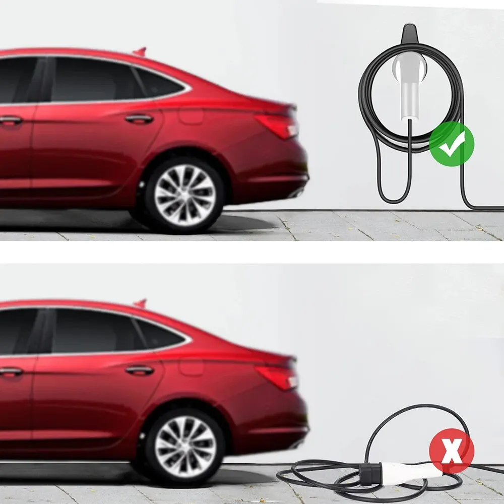 Ev Type 1 J1772 Oplader Houder Voor Elektrische Auto Oplaadkabel Connector Stopcontact Wallbox Mount Ev Oplader Stand