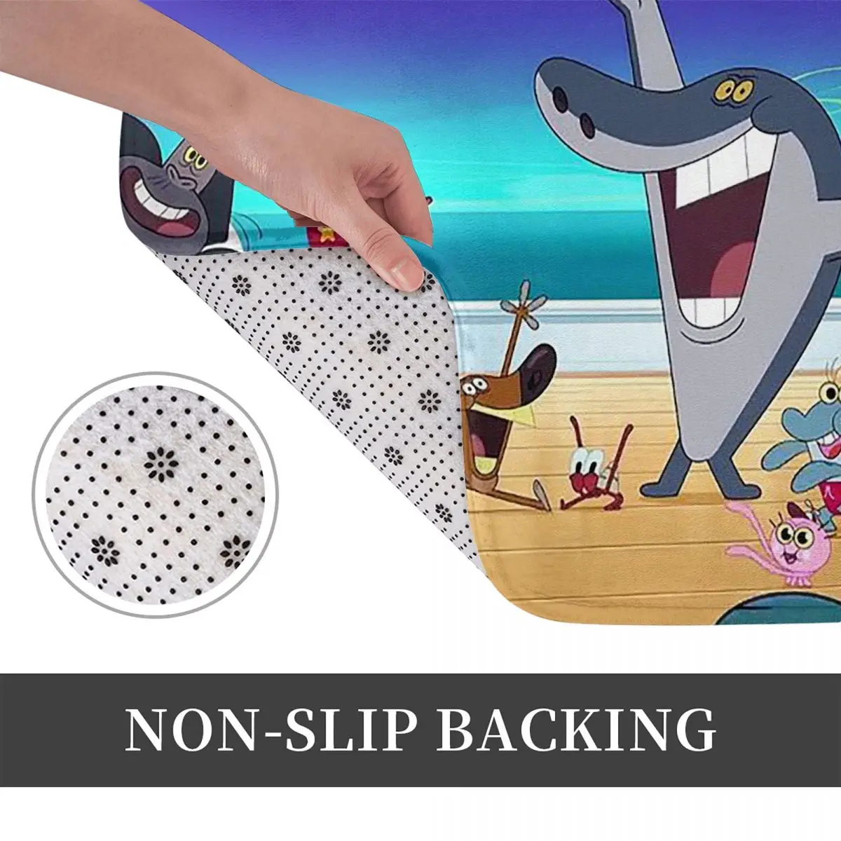منعرج وشاركو الرسوم المتحركة طفل عدم الانزلاق ممسحة الكلمة حصيرة مكافحة ارتداء السجاد البساط للمطبخ مدخل المنزل غرفة نوم مسند القدم الحصير