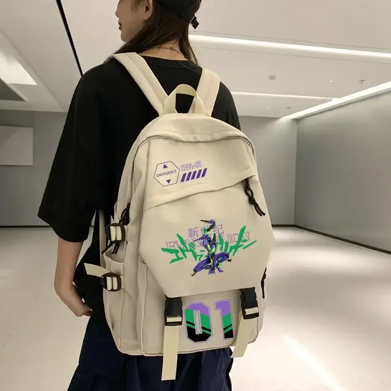 Neon Genesis Evangelion new fashion casual creative cartoon print large-capacity ultra-light storage backpack for men and women