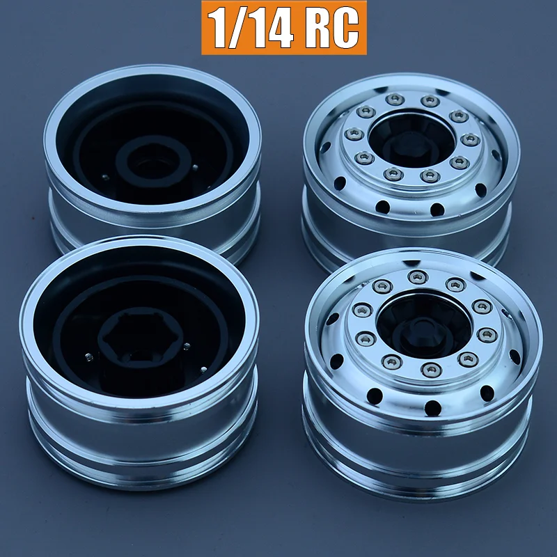 1:14th Scale Metal Simulation Drive/bearing 25mm Wheels hub Rim for Tamiya RC Truck for SCANIA 770S VOLVO FH16 AROCS LESU Car