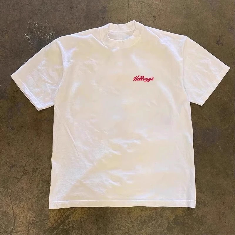 Summer Essential 100% Cotton Unisex T-Shirt Fashion Printing Soft Breathable Crew Neck Fashion Men's and Women's T-Shirts