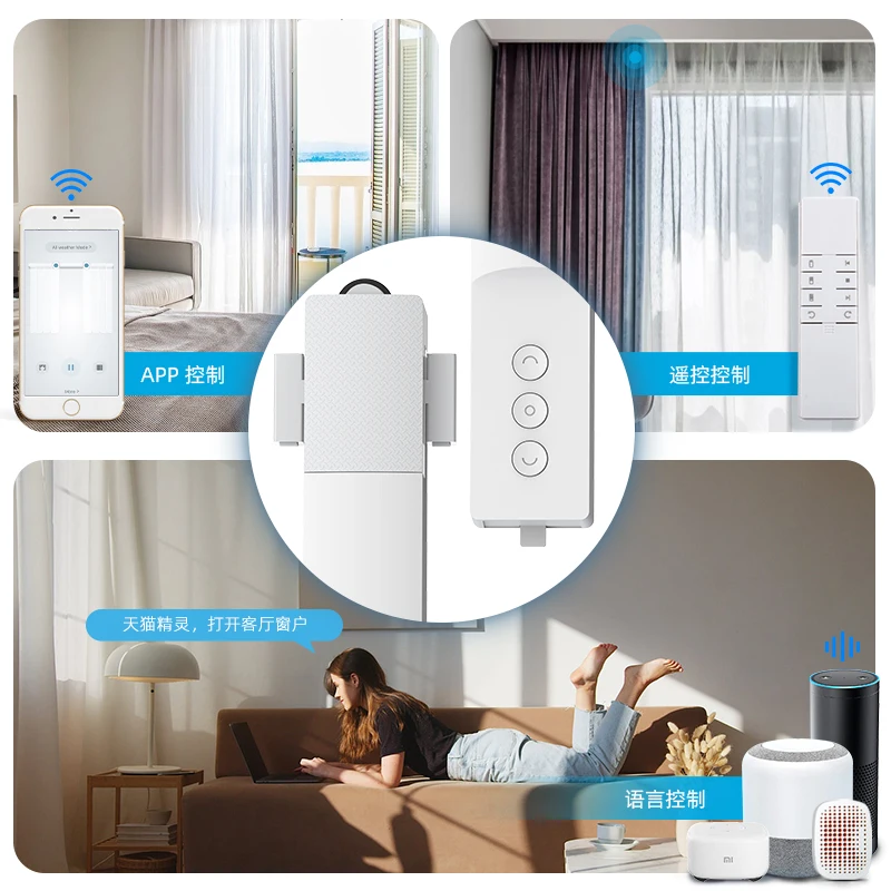 Zigbee Smart Curtain Robot Work With Alexa Google Home Voice Control For Roman U Type I Type Curtain Track Homekit Driver