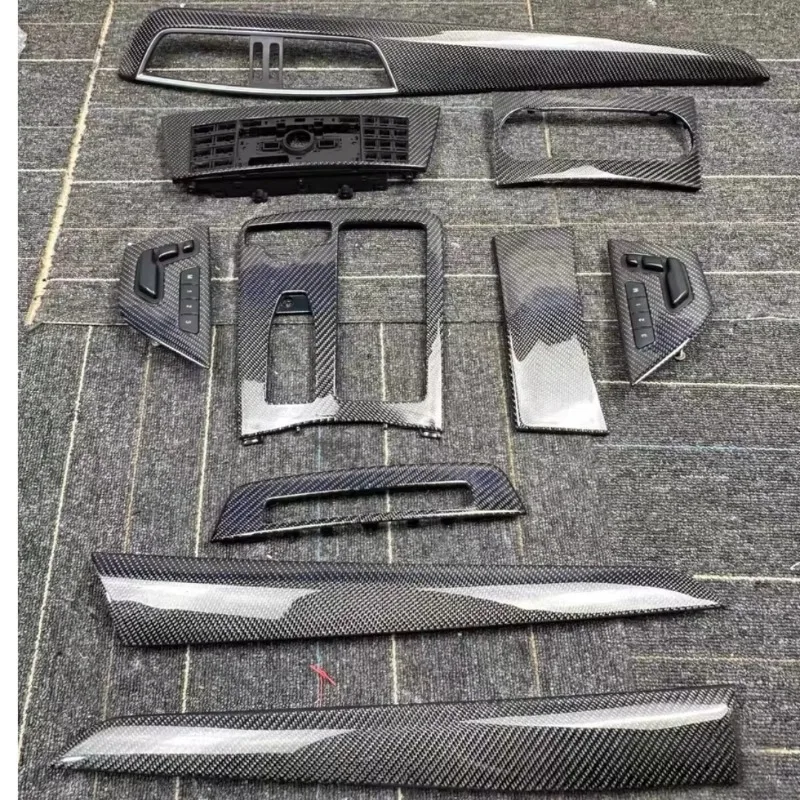 Real Carbon Fiber Replacement Interior Trim For W204 W507 Interior Central Control Panel Modification Door Sill