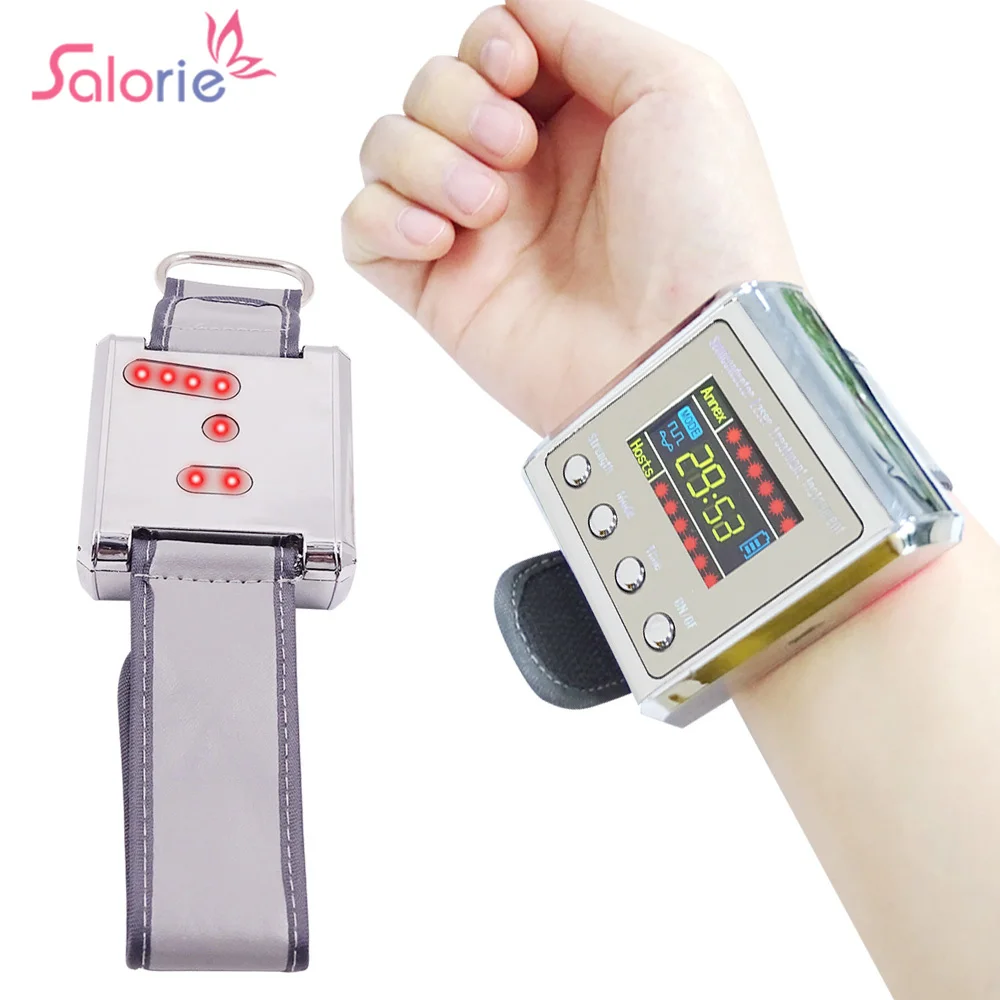 

650nm Laser Physiotherapy Wrist Diode LLLT Laser Therapy Diabetic Wrist Watch for Diabetes Hypertension Sinusitis Treatment