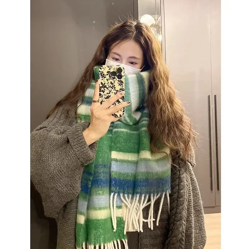 Beautiful Large Scarves for Woman Super Large Fluffy Comfortable Scarf Windproof Warm Wraps Korean Popular Scarf