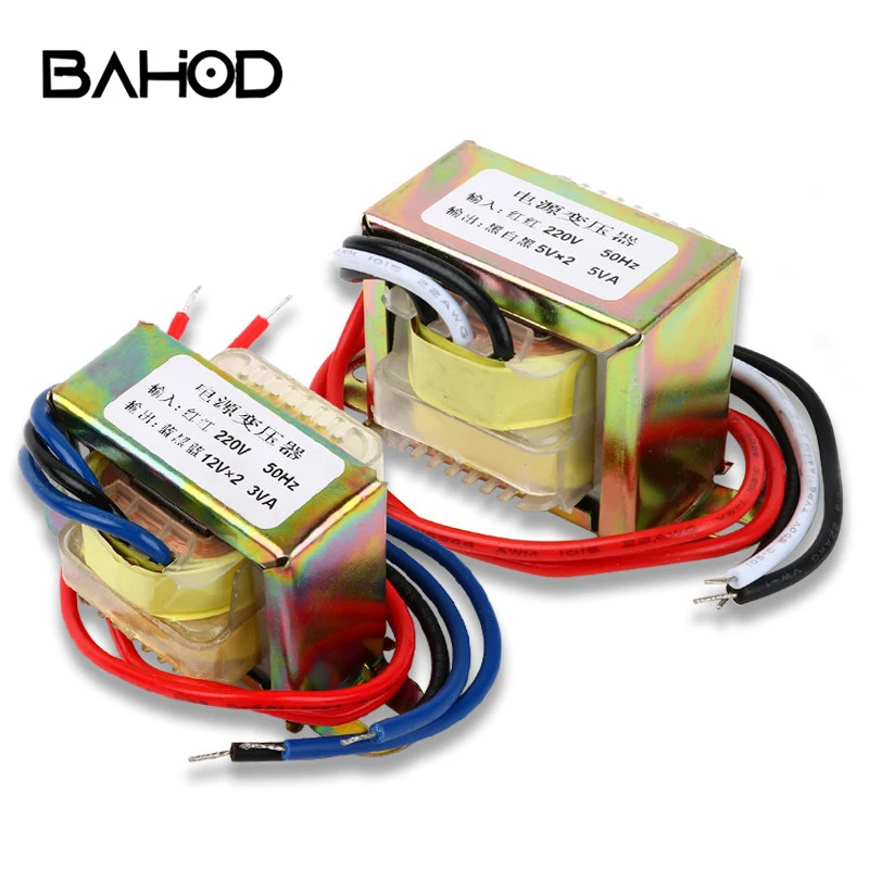 BAHOD Vertical Low Frequency Power Amplifier Transformer Single Dual Output Lnput AC 220V Output AC 5V