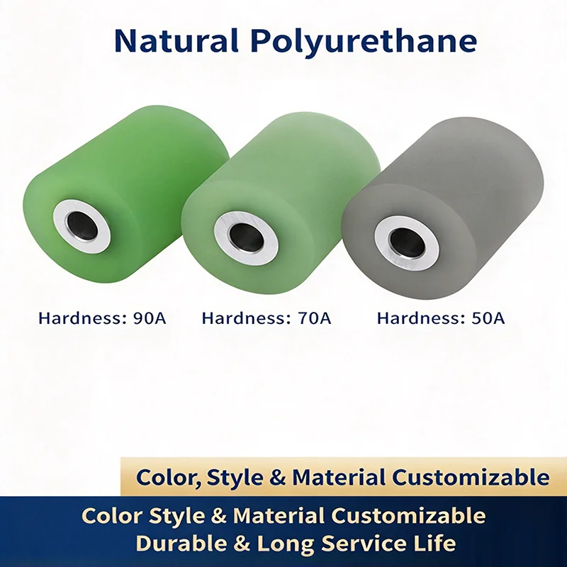 Aluminum Core Polyurethane Drive Roller Through Hole PU Roller  90A Shore Hardness Wear Resistant Conveyor Belt Idler Pulley
