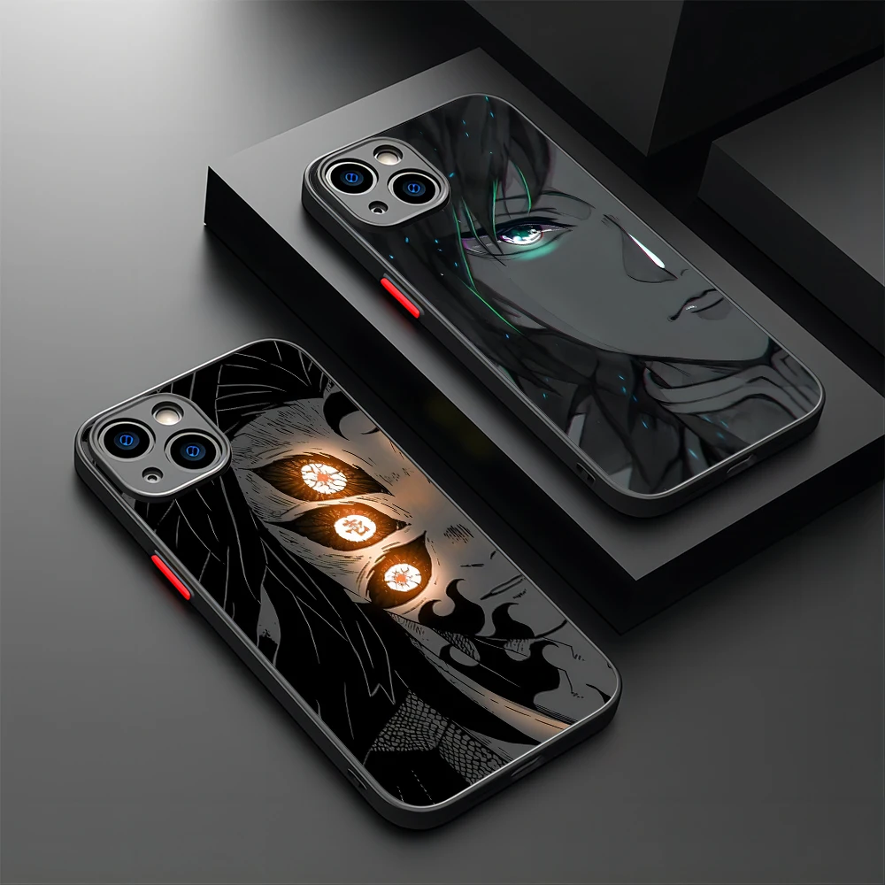 Demon Slayers New Anime Phone Case For iPhone 15 14 13 12 11 Mini Pro Max X XR XSMax 7 8 Plus Matte Transparent Back Cover