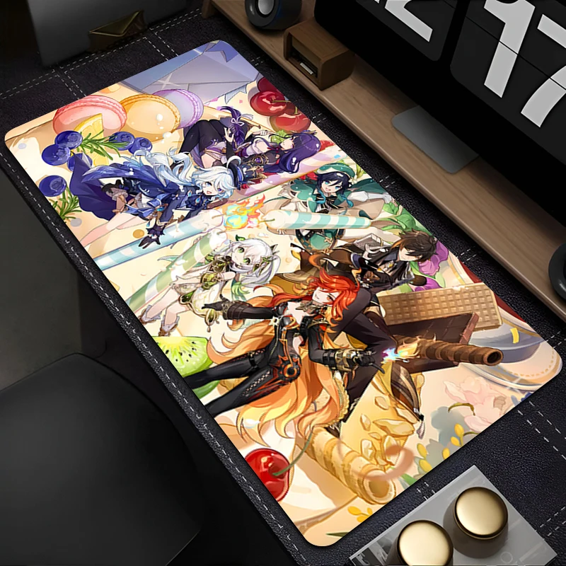 

Mouse Pad PC Accessories Keyboard Pad Office Desk Mat Anti Slip Mousepad Rubber Tablet Pad Gaming G-genshin Impact Extended Pad