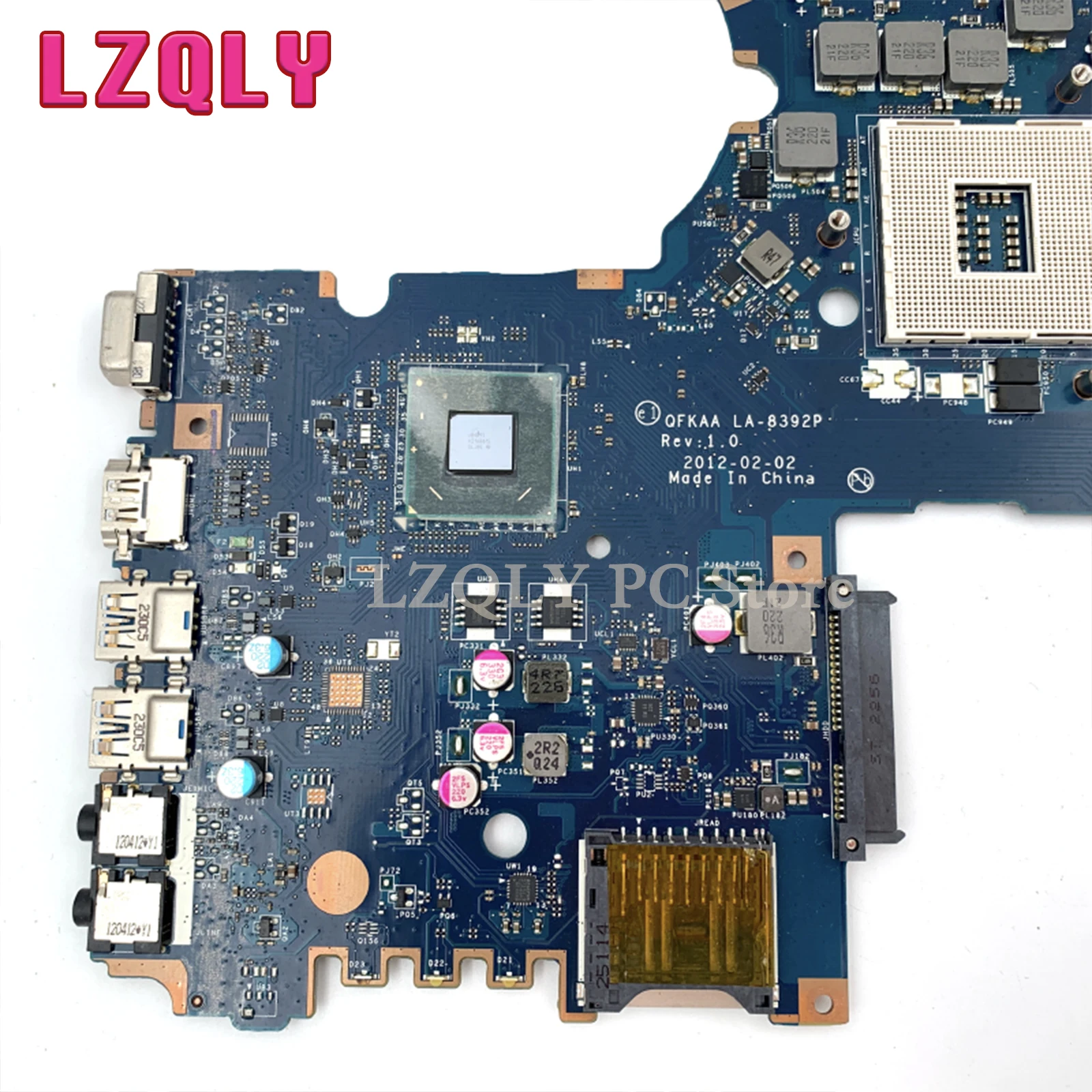 LZQLY-Placa-mãe portátil para Toshiba Satellite, teste completo, P850, P855, QFKAA, LA-8392P, K000135160, DDR3, HD4000