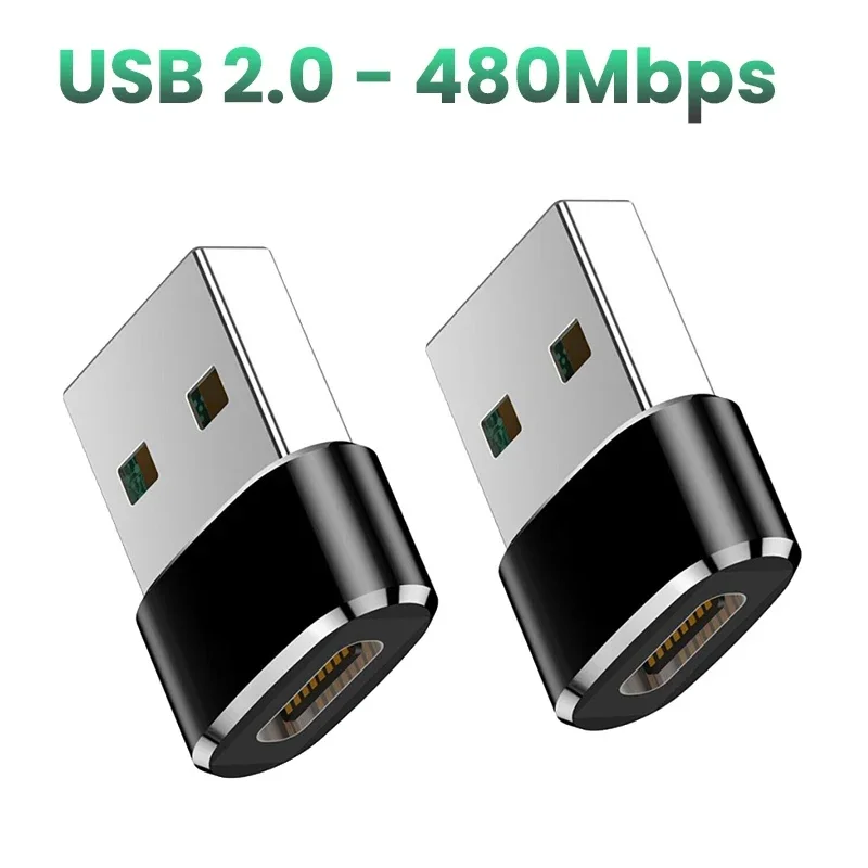 USB C Adapter USB 2.0 Male to USB 3.1 Type C Female Type-C Adapter Aluminum Alloy for Laptop Samsung Xiaomi 10 USB Adapter