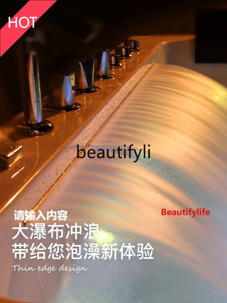 smt03A ss Asmt14 ستارة مائية شلال ذكي لتدليك الأمواج من الأكريليك حوض استحمام للزوجين درجة حرارة ثابتة 1.7 متر 242 حوض استحمام