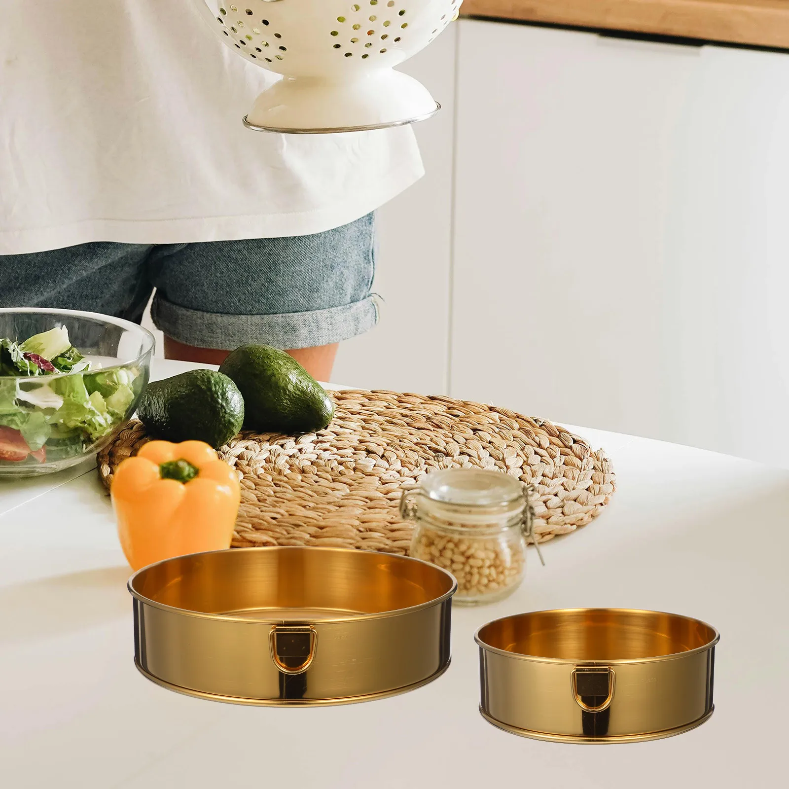

2pcs Stainless Steel Round Flour Fine Mesh Baking Handheld Powder Sugar Strainer Compact Size Metal Sifter For Frequent